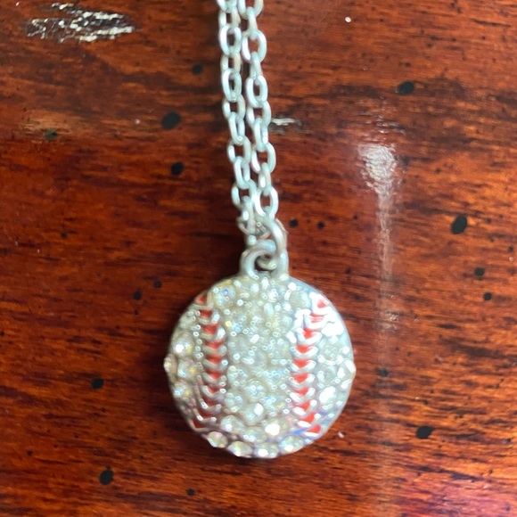 Crystals baseball necklace - Picture 3 of 7